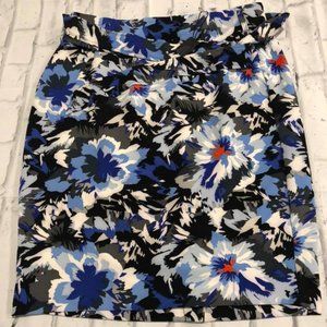 NWT Lane Bryant Size 18 Belted Floral Pencil Skirt